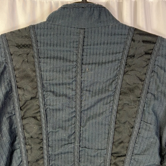 Chico's Navy Blue & Black Military Style Lightweight Lined Blazer Chico's 1 - Picture 9 of 10